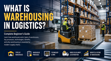 Depozit logistic modern cu rafturi, stivuitoare, paleți și lucrători care gestionează stocurile în Europa
